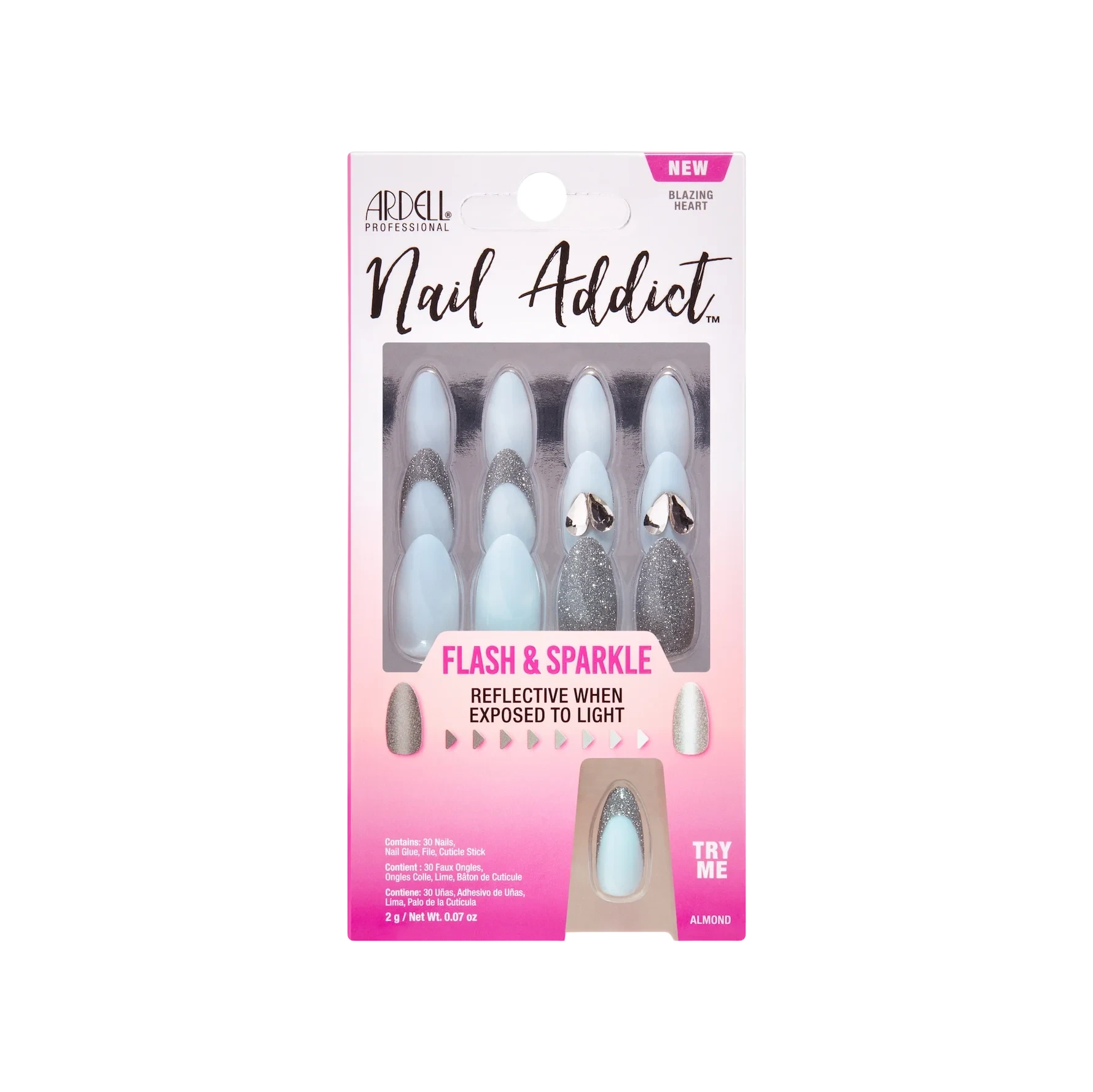 Ardell Nail Addict Flash & Sparkle Blazing Heart