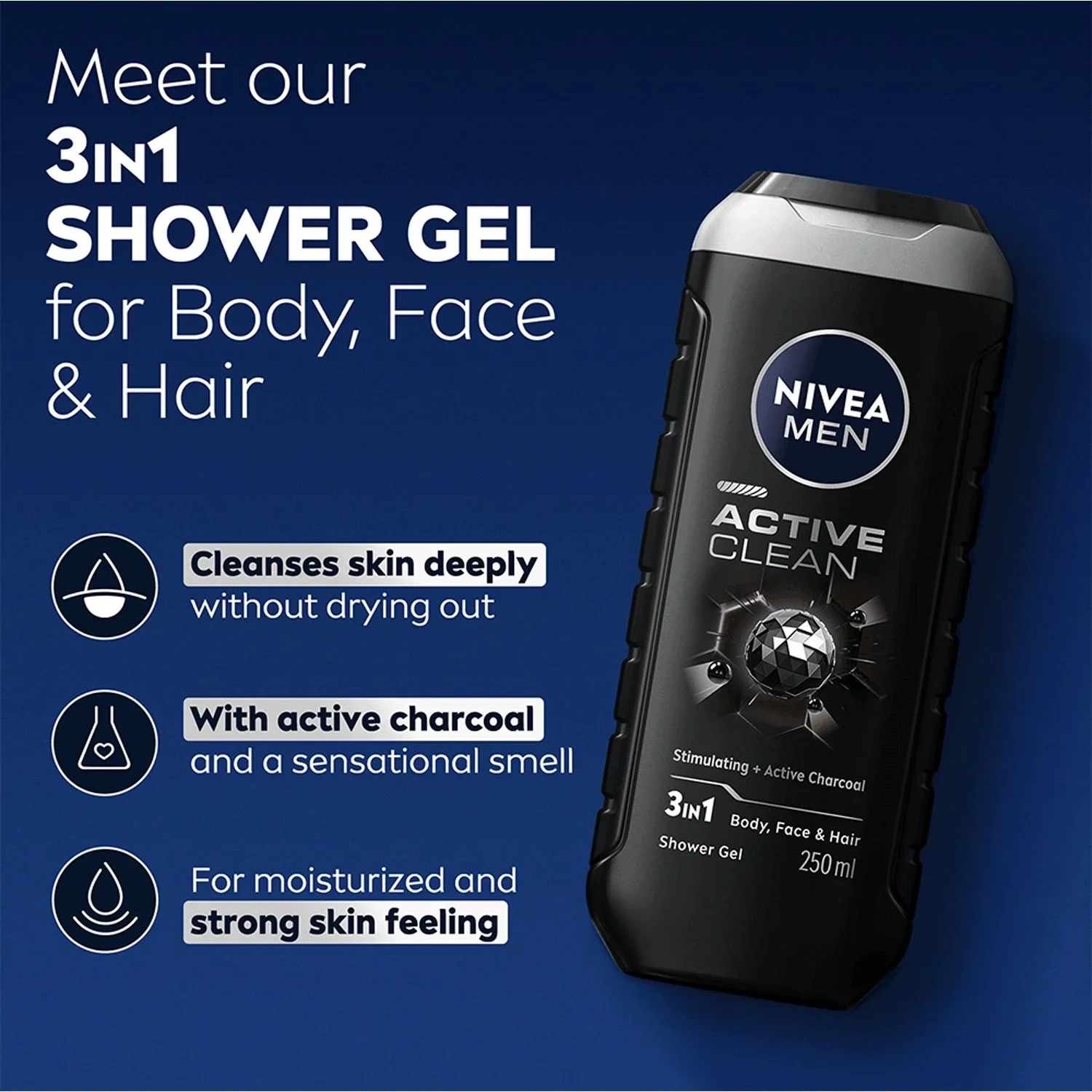 Nivea Men Shower Active Clean 250ml