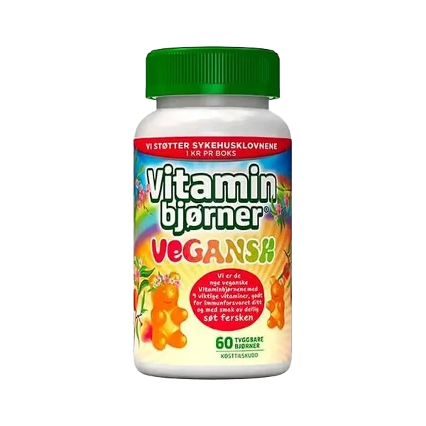Vitaminbjørner Vegansk -  Fersken 60stk