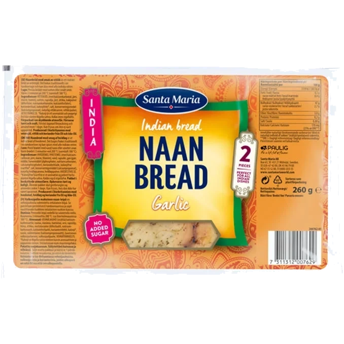 Naanbröd Vitlök 2-pack