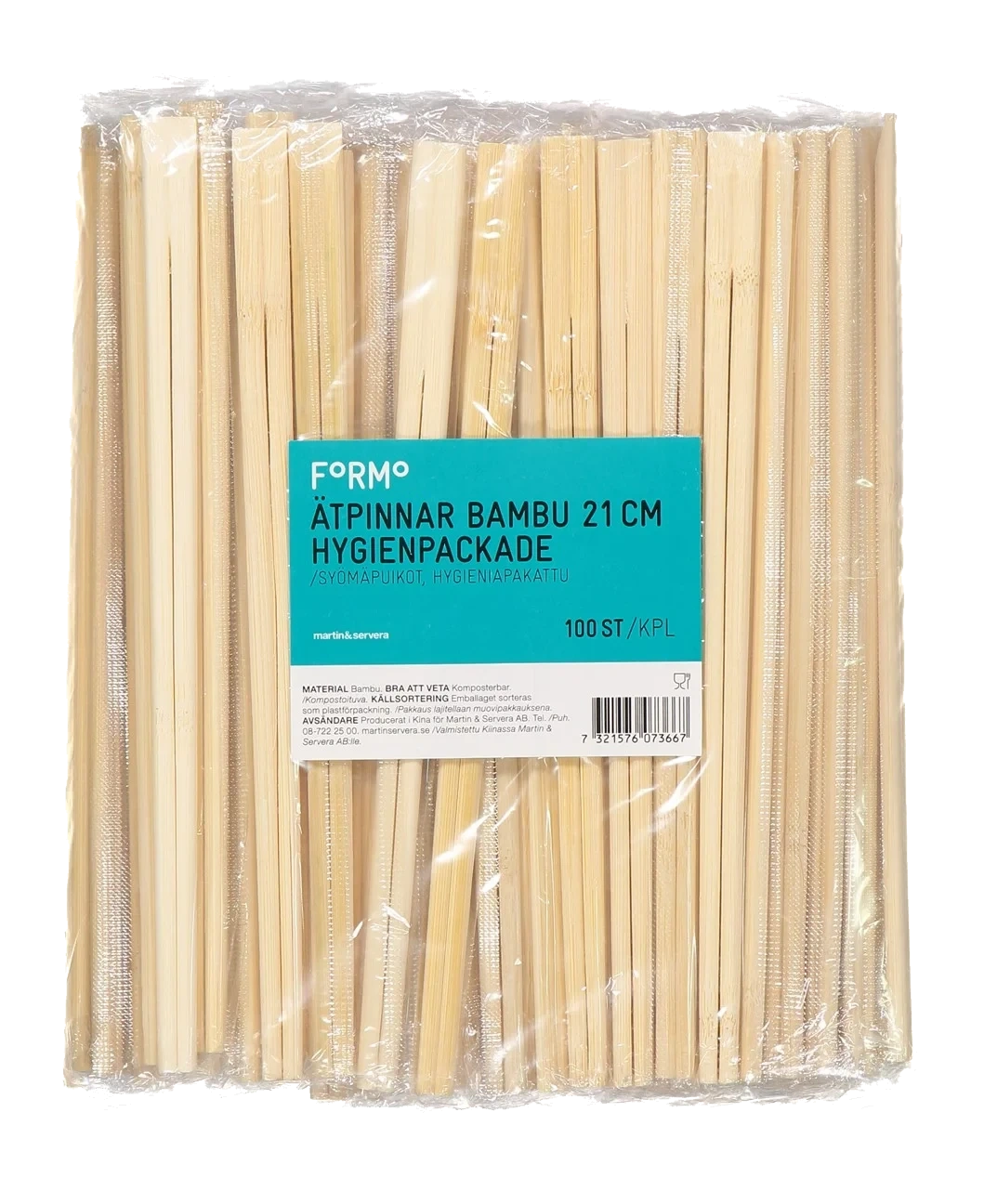Ätpinnar bambu hygienpackade 21 cm
