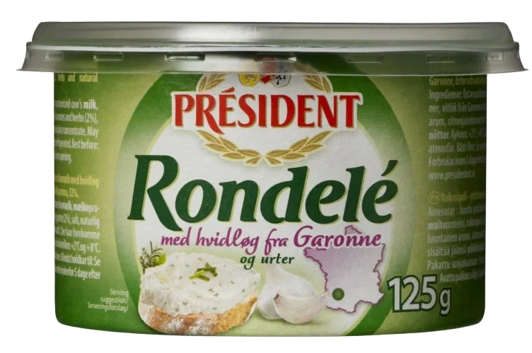 Rondele m/Hvitløk 125g President