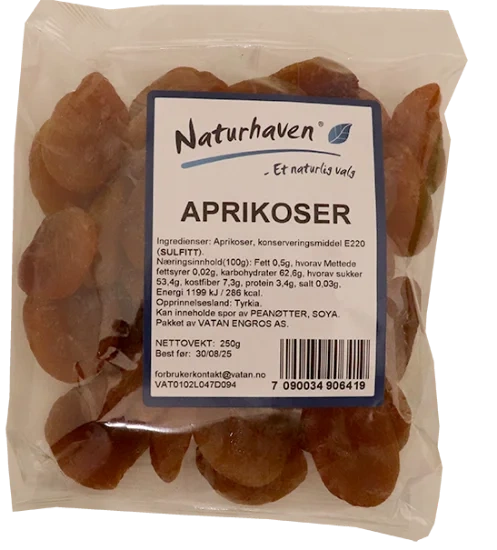 Aprikoser 250g, Natur Haven