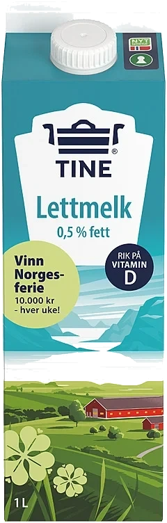 Tine Lettmelk 0,5% 1l