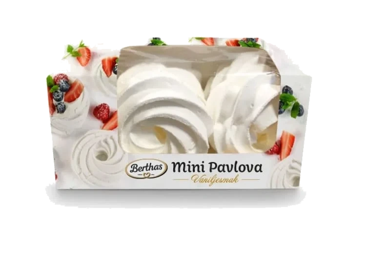 Mini Pavlova Vanilje 120g Berthas