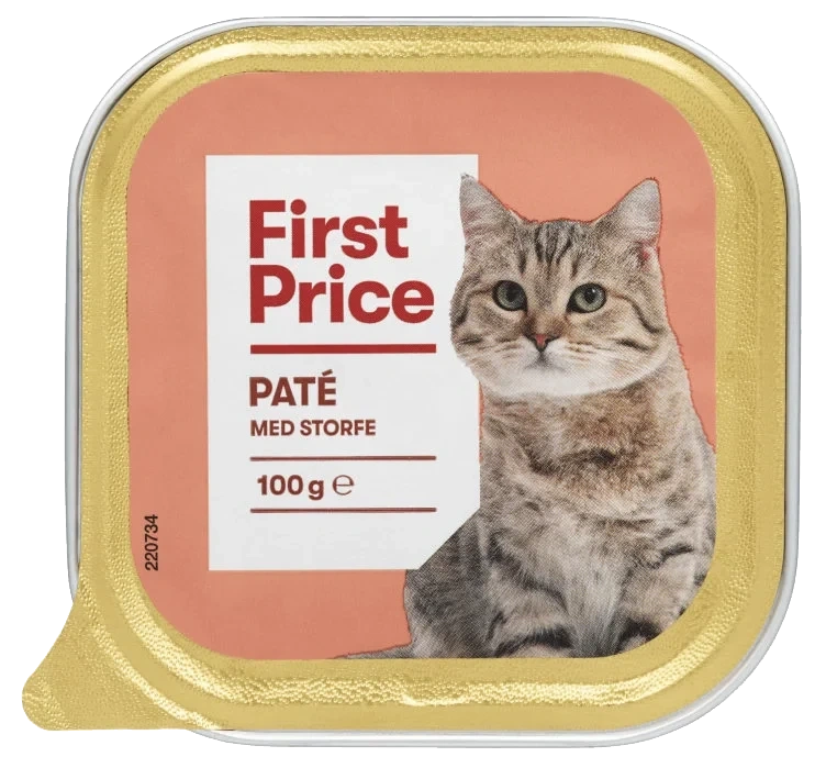 Våtfor til Katt Pate m/okse 100g First Price