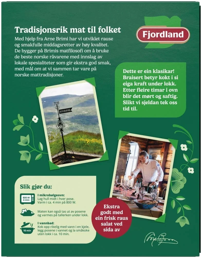 Fjordland Brimis braisert oksekjøtt