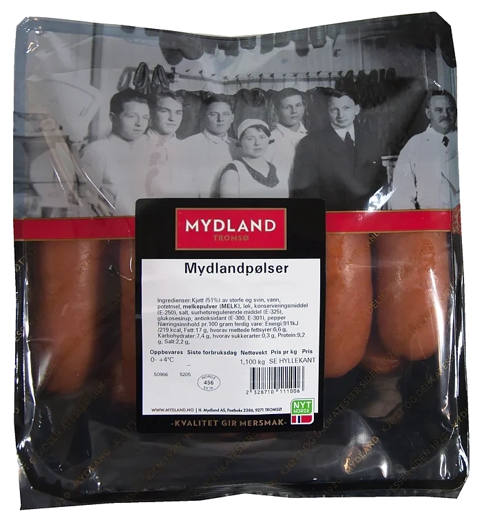 Kjøttpølser 1,1 kg Stk, Fryst
