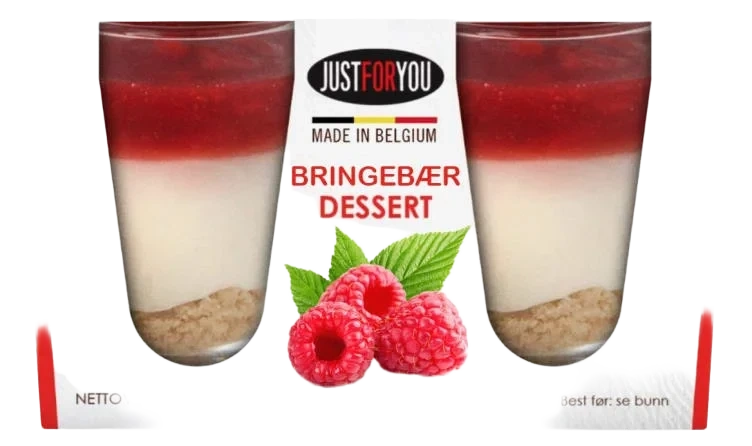 Bringebær Mousse 2x60g Just for You