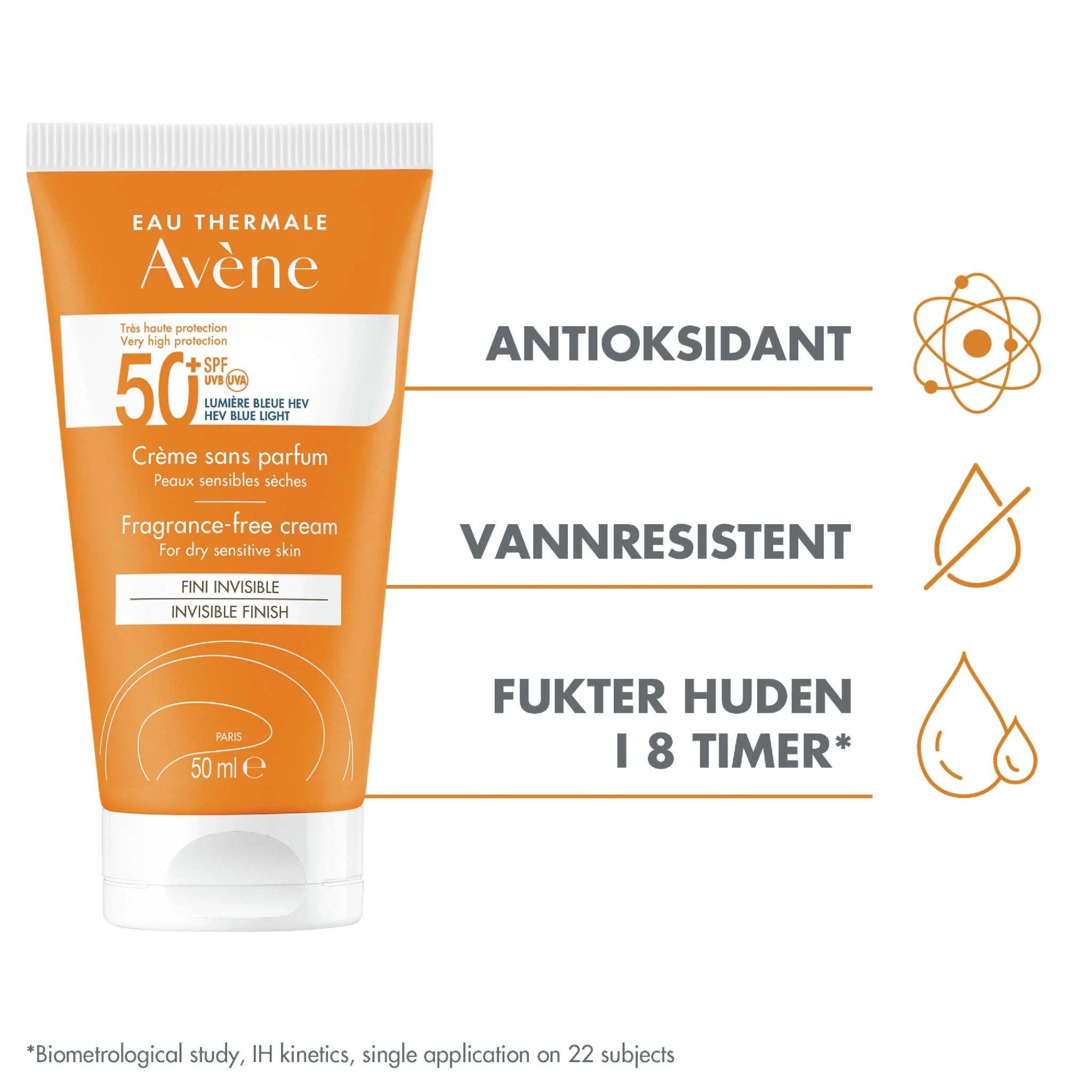 Avène Sun Face Cream SPF50+, 50 ml