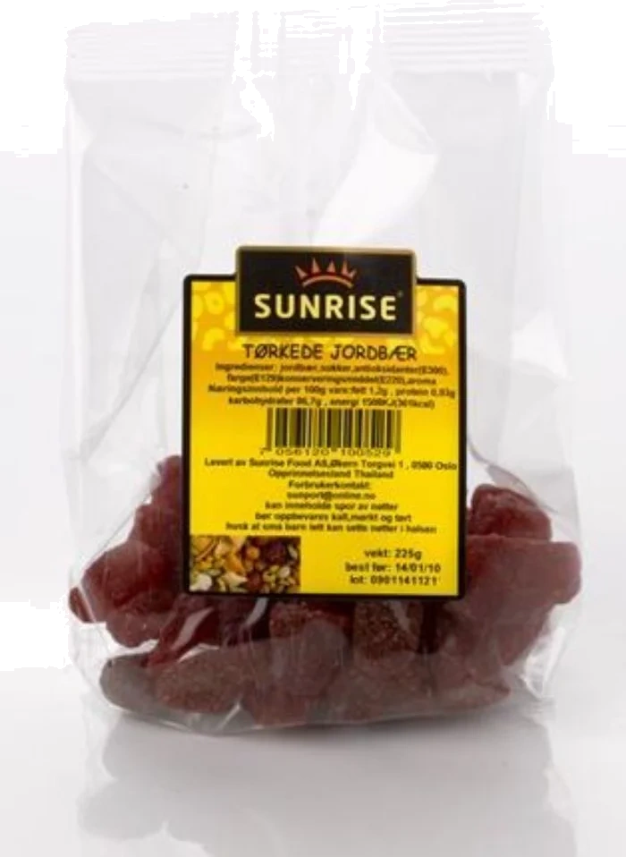 Sunrise Tørkede Jordbær 150g