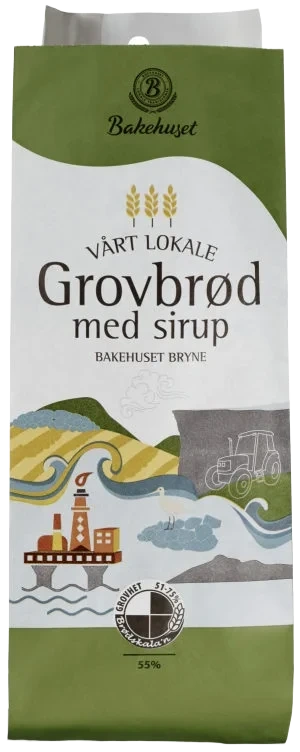 Bakehuset Grovbrød M/sirup 750g