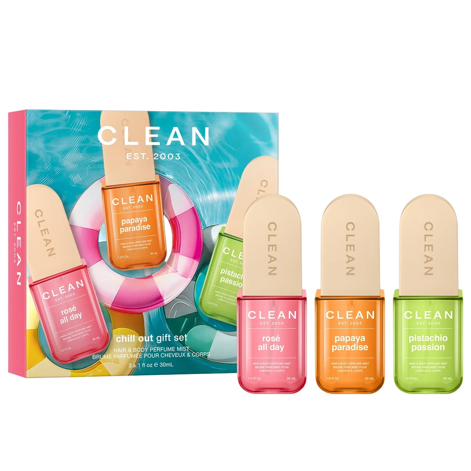 Clean Body Mist Gift Set 3 x 30 ml