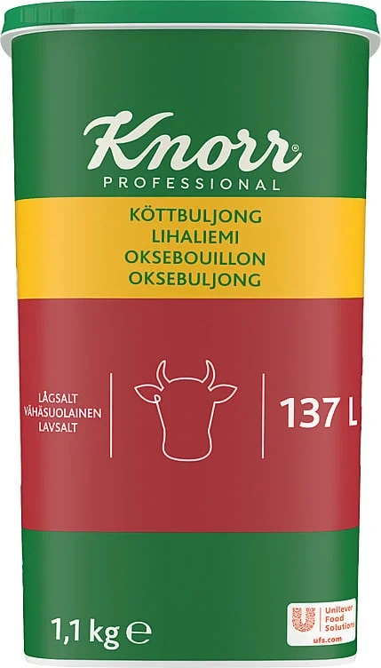 Oksebuljong, lavsalt 1,1kg