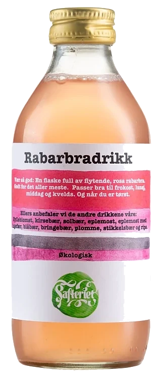 Safteriet Rabarbradrikk Øko 0.25 l