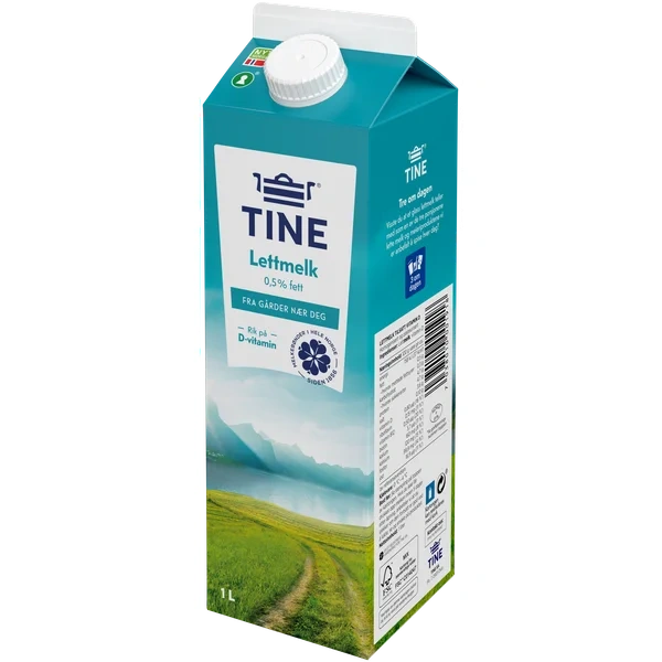 Tine Lettmelk 0,5% 1l