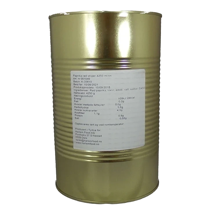 Paprika Rød Striper 4250g