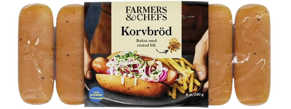 Korvbröd med Rostad Lök 6-p