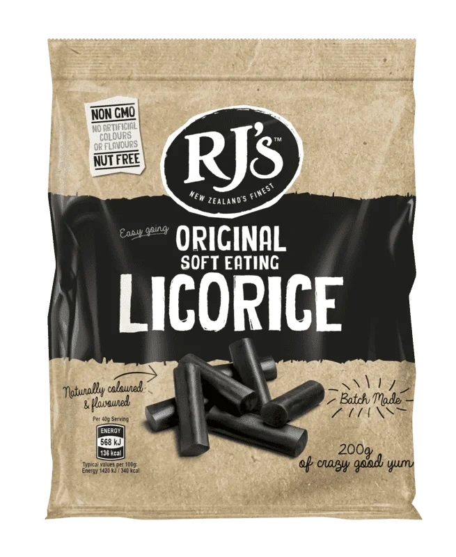RJ Natural Licorice 200g