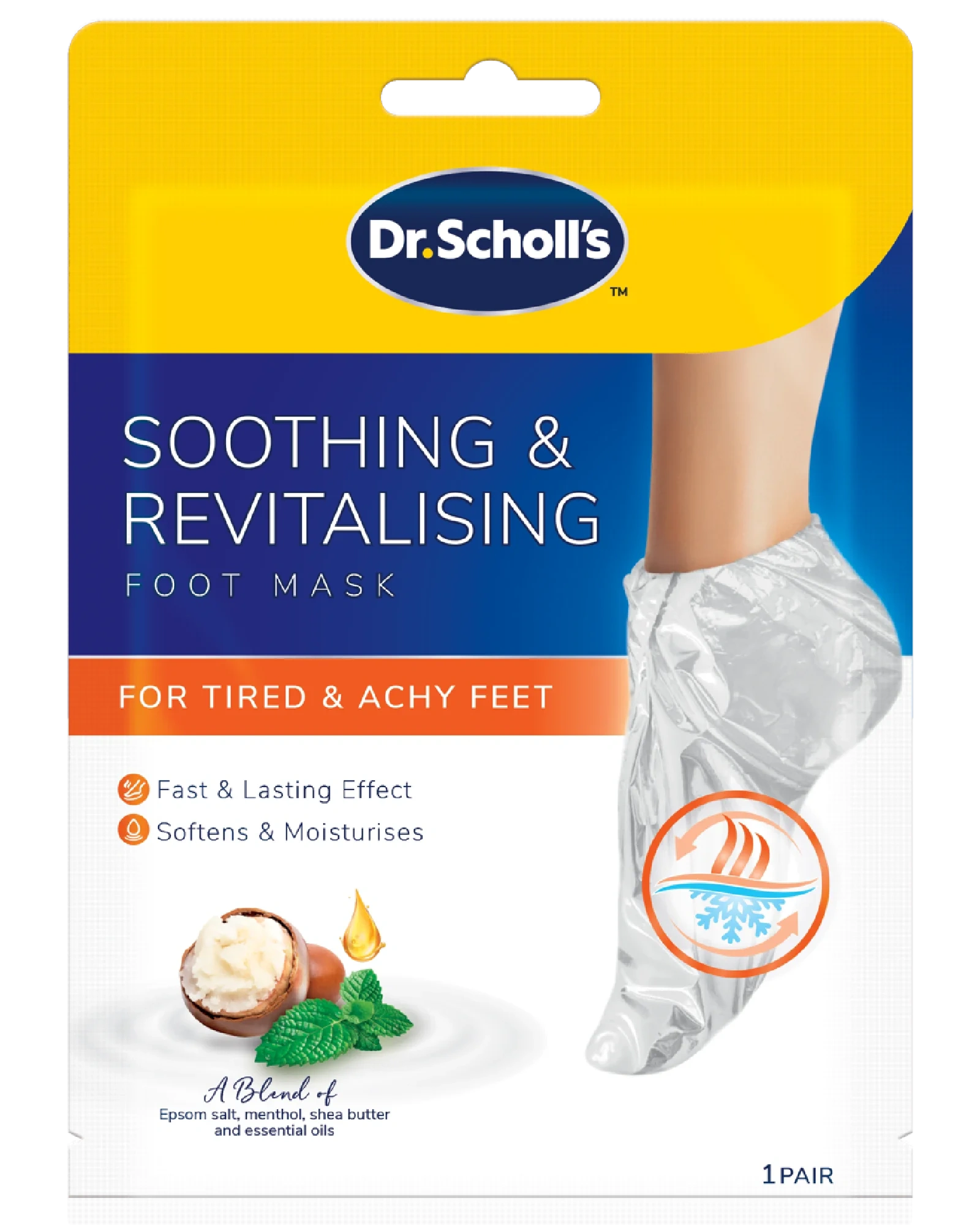 Dr. Scholl´s Soothing & Revitalising Foot Mask, 1 par