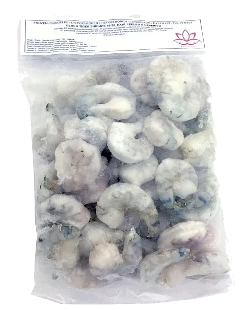Black Tiger Peeled Shrimp 16/2 1kg Lotus