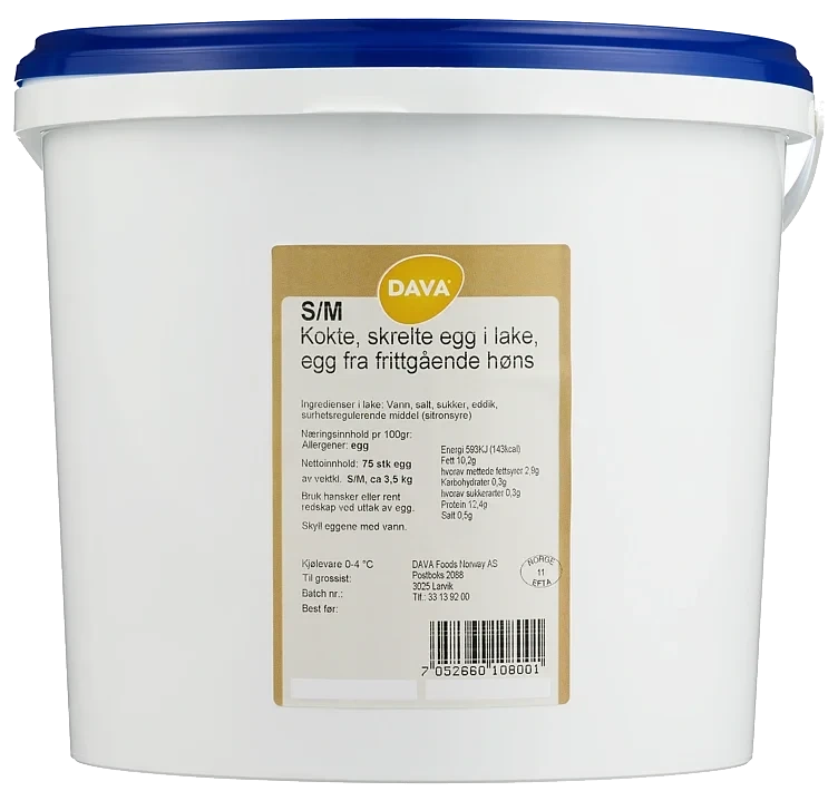 Kokte egg i lake frittgående  3,5kg