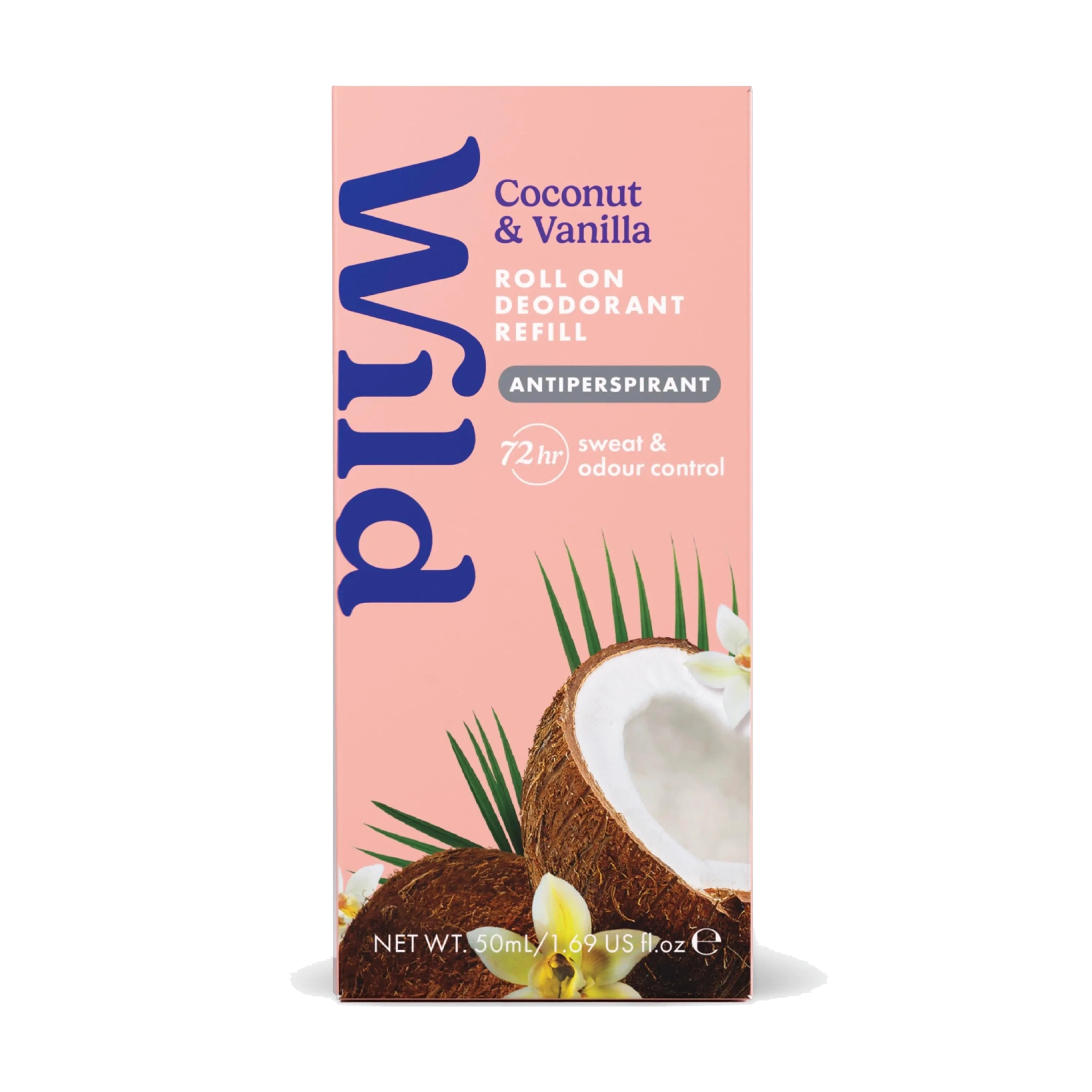 Wild Roll On Antiperspirant Coconut & Vanilla Refill, 50 ml