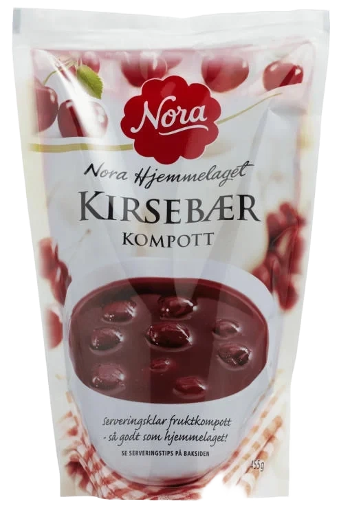 Nora Kirsebærkompott 455g