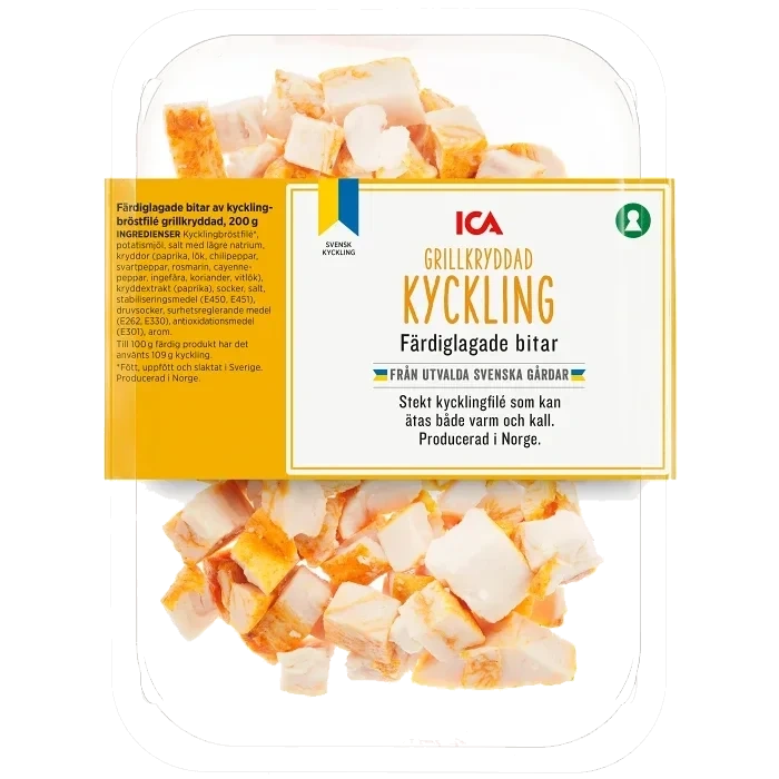 Kyckling Färdiglagad Tärnad Grillkryddad 200g ICA