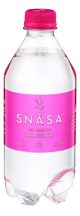 Snåsa naturlig vann kullsyre bringebær   12x0,5l