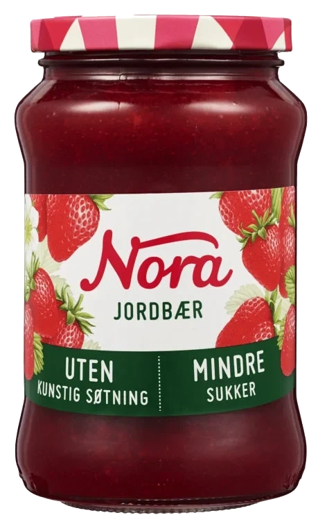 Jordbærsyltetøy mindre sukker  530g