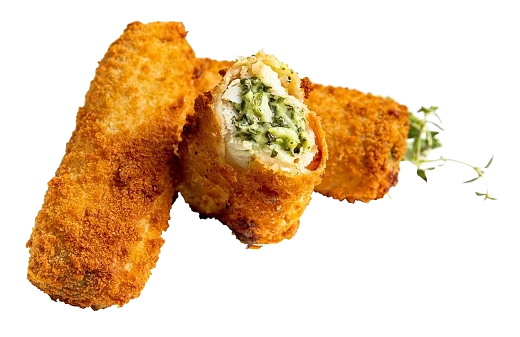 Sprøbakt fiskerullade m/spinatsaus 160g msc  5kg
