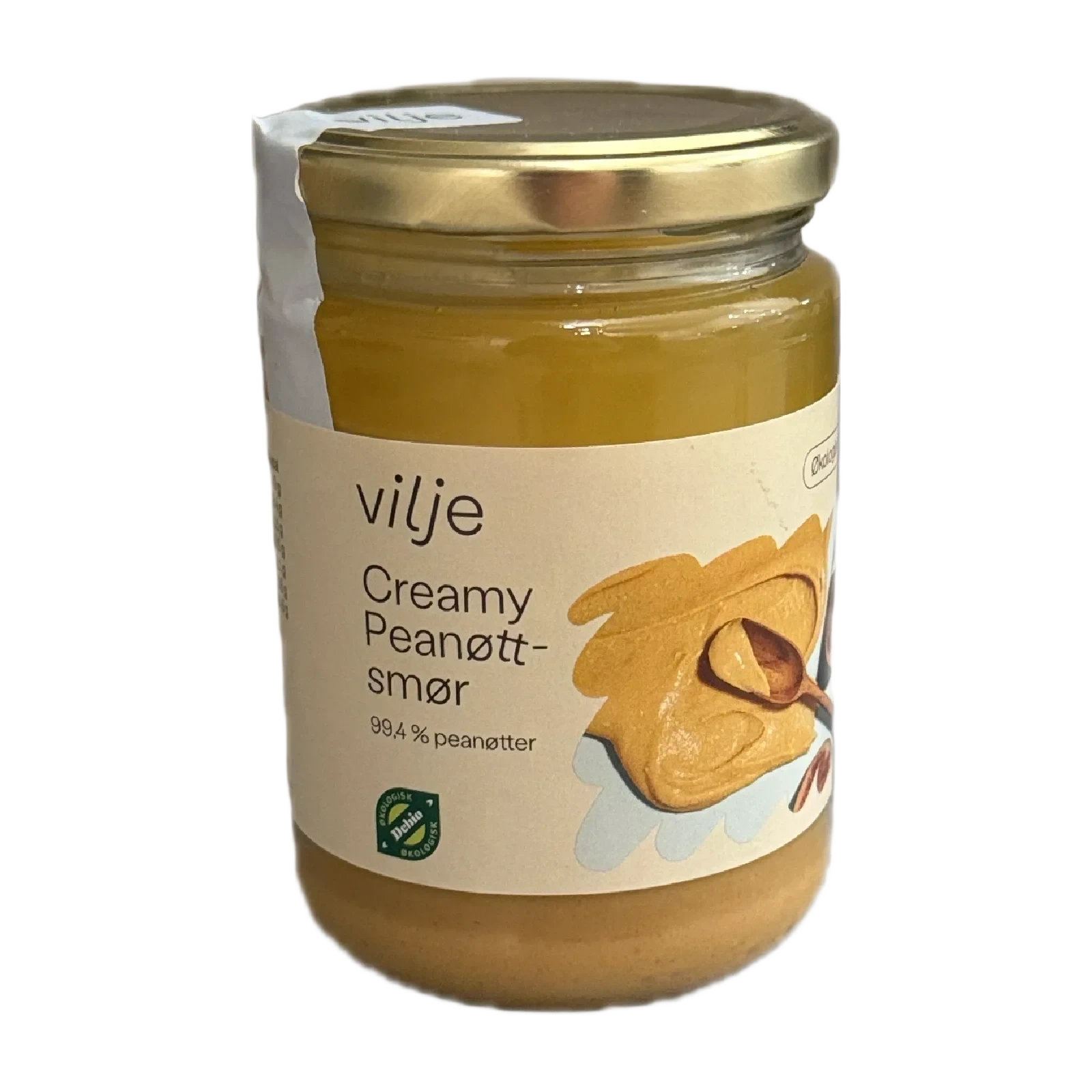 Peanøttsmør Creamy Økol.350g Vilje