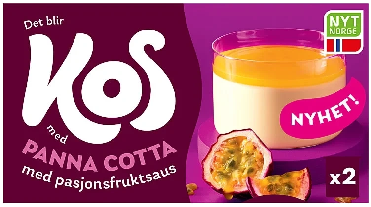 Panna Cotta m/Pasjonsfruktsaus 2x150g Kos