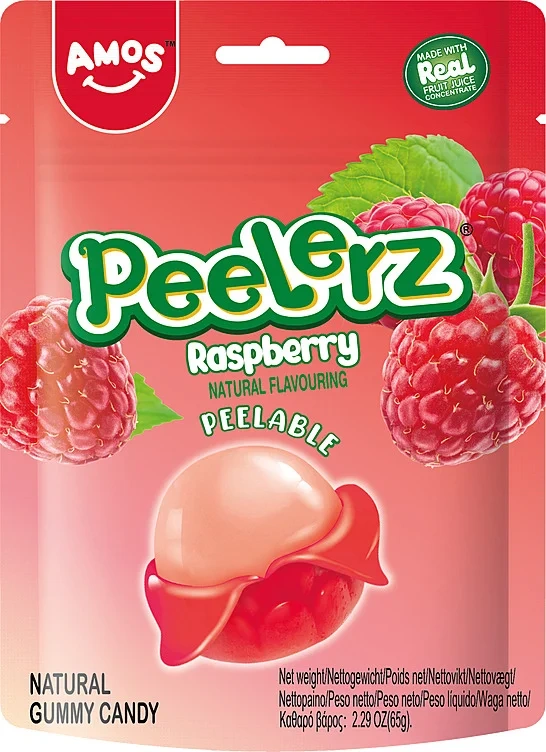 Peelerz Gummy Bringebær 65g Amos
