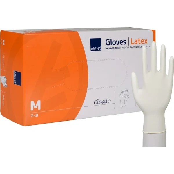 Engangshanske Abena Str M, 7-8 Latex 100stk