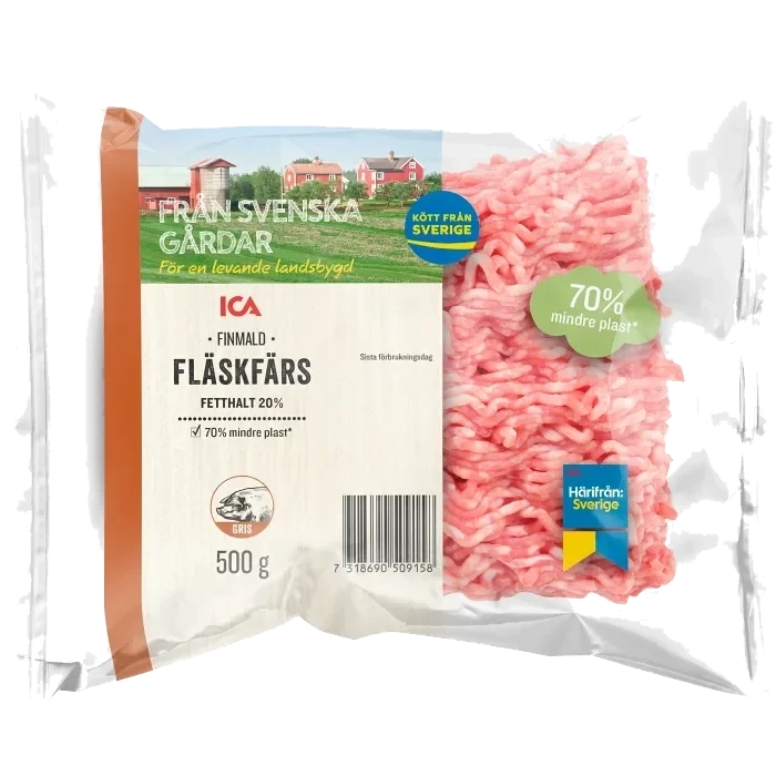 Fläskfärs Färsk 20% 500g ICA