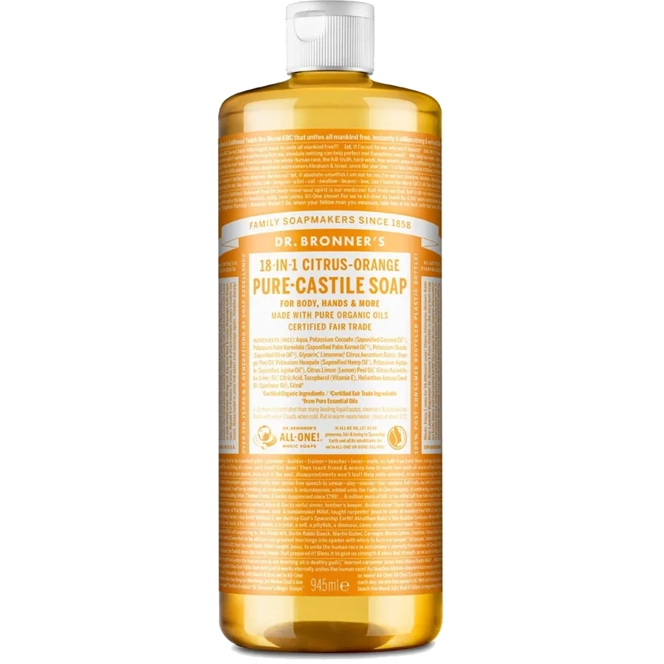 Dr. Bronner's Pure Castile Liquid Soap Citrus-Orange