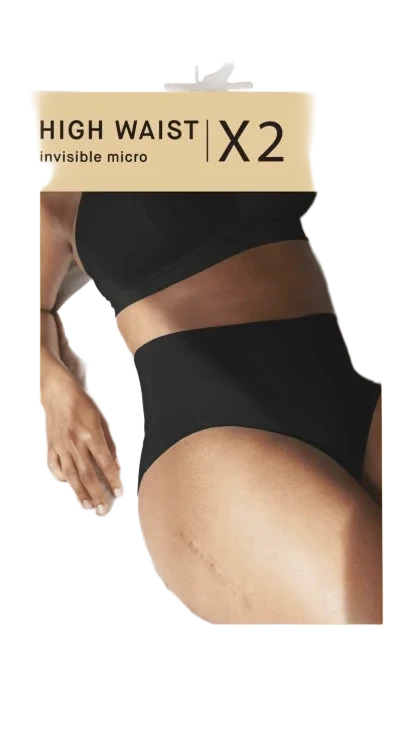 Invisible Micro High Waist X2 Black l