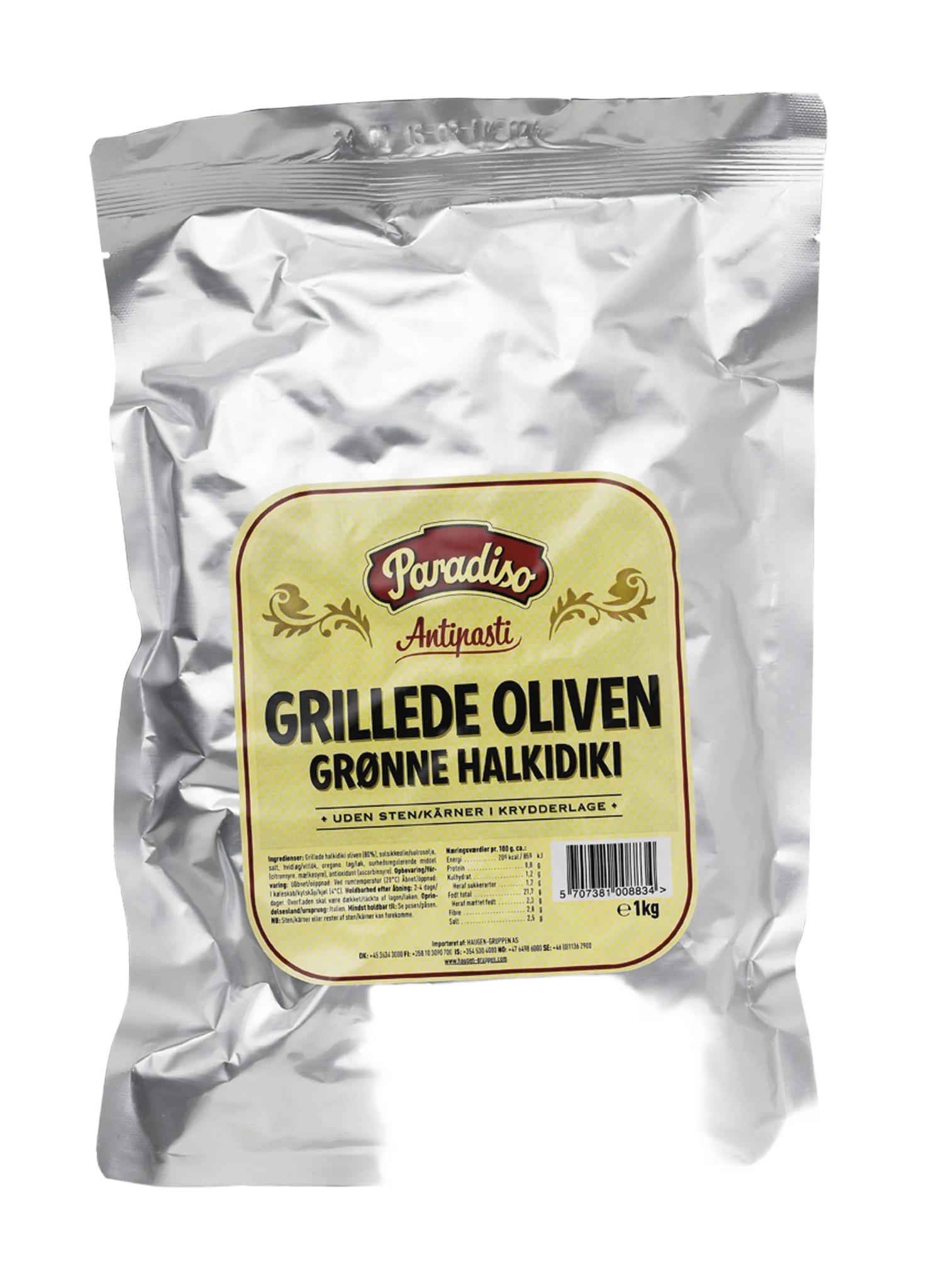 Paradiso Oliven Grillet Grønn 6x1 kg