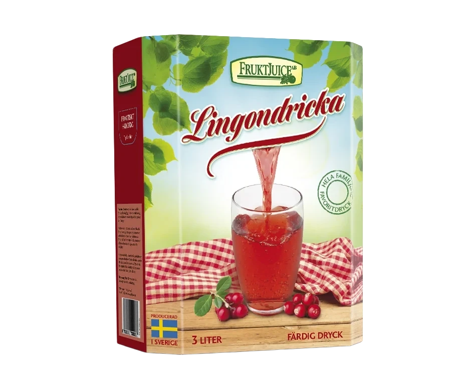 Lingondryck drickfärdig