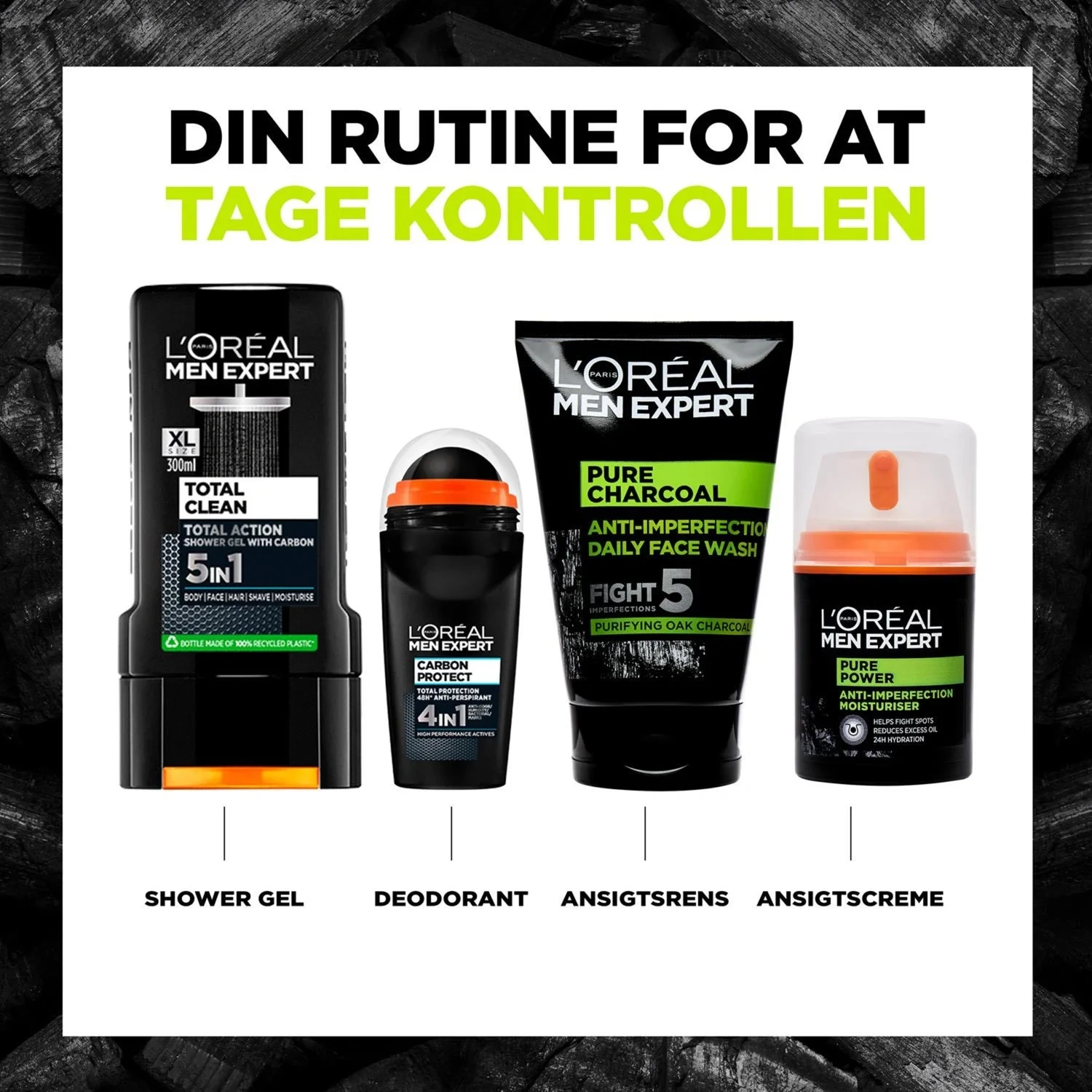 Men Expert Pure Charcoal Clean 100ml