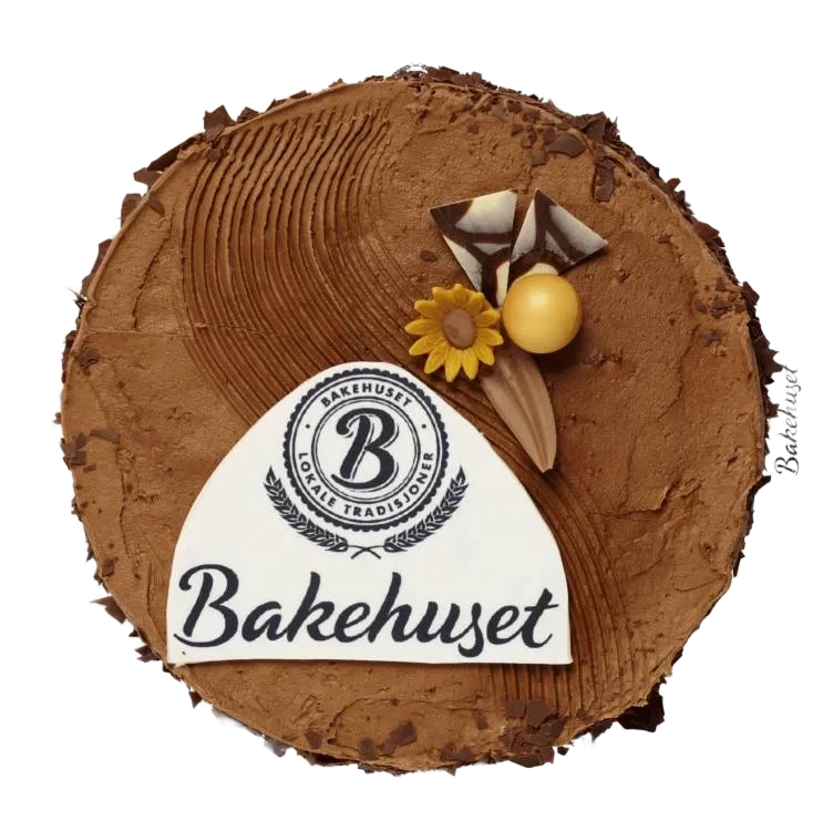 Sjokoladekake m/Bilde 20 Biter 1,9kg Bakehuset