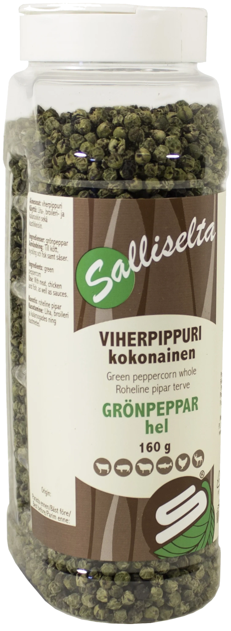 Grön peppar hel 160g