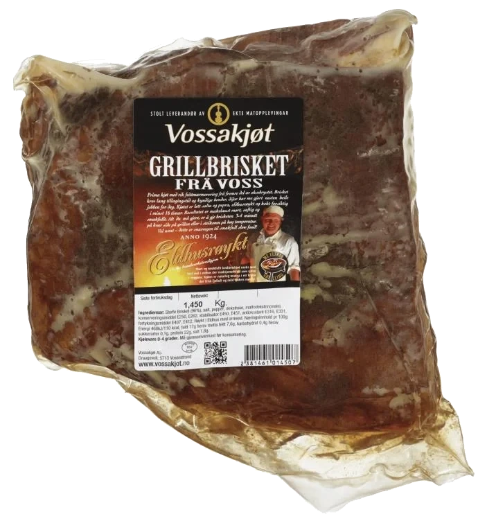 Grillbrisket Eldhusrøykt Ca1,5kg Vossakjøt
