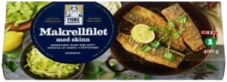 Makrellfilet m/Skinn 400g Fiskemannen