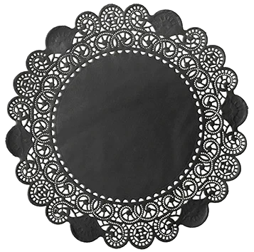 Tortenspitzen rund Schwarz