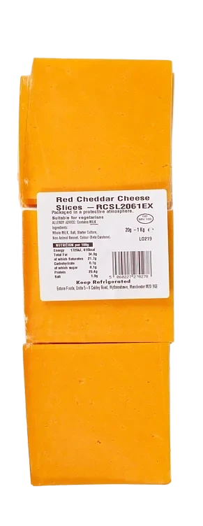 Engelsk cheddar skivet  1kg