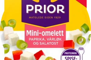 Miniomelett paprika og salatost  135g