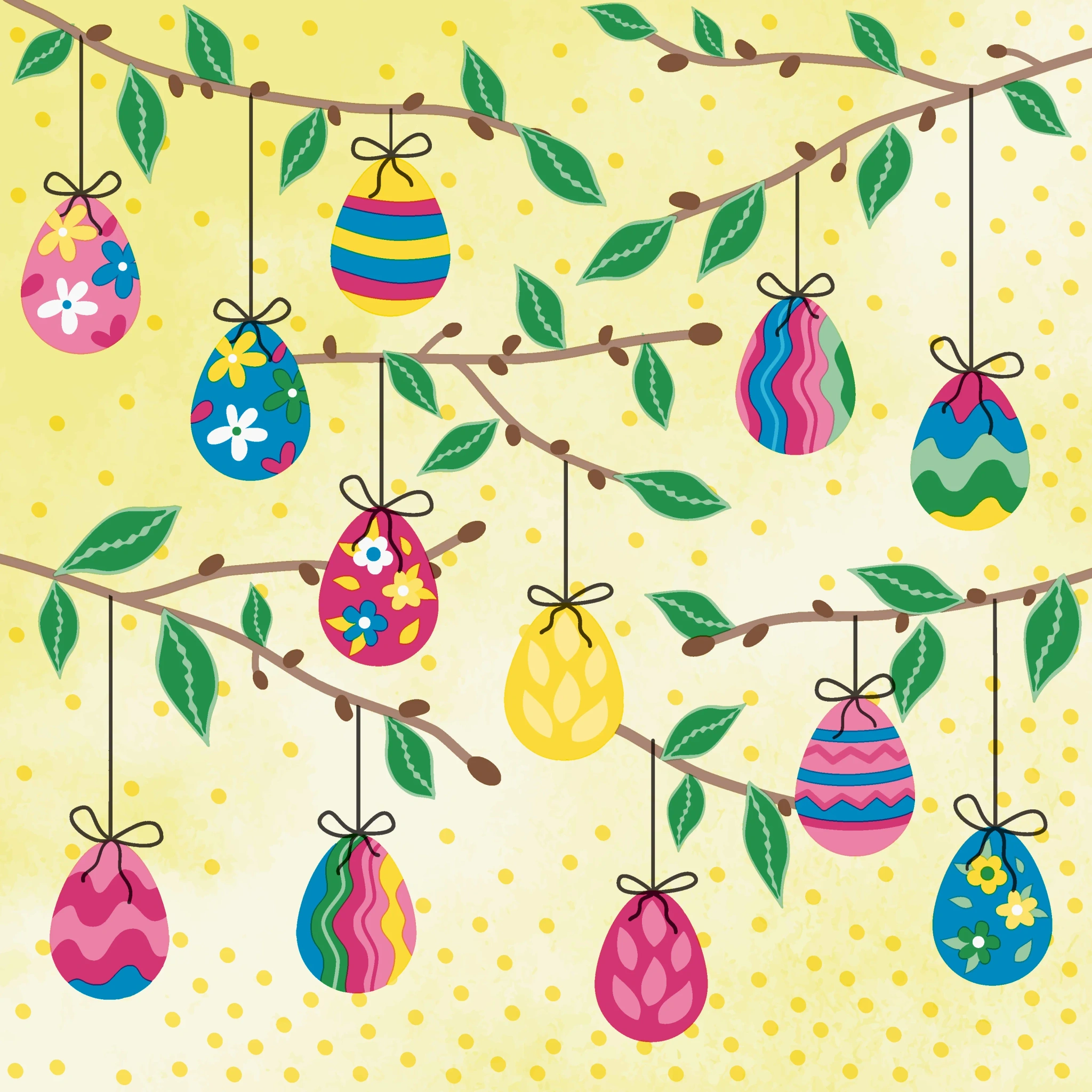 Serviett 3l33cm Easter Tree